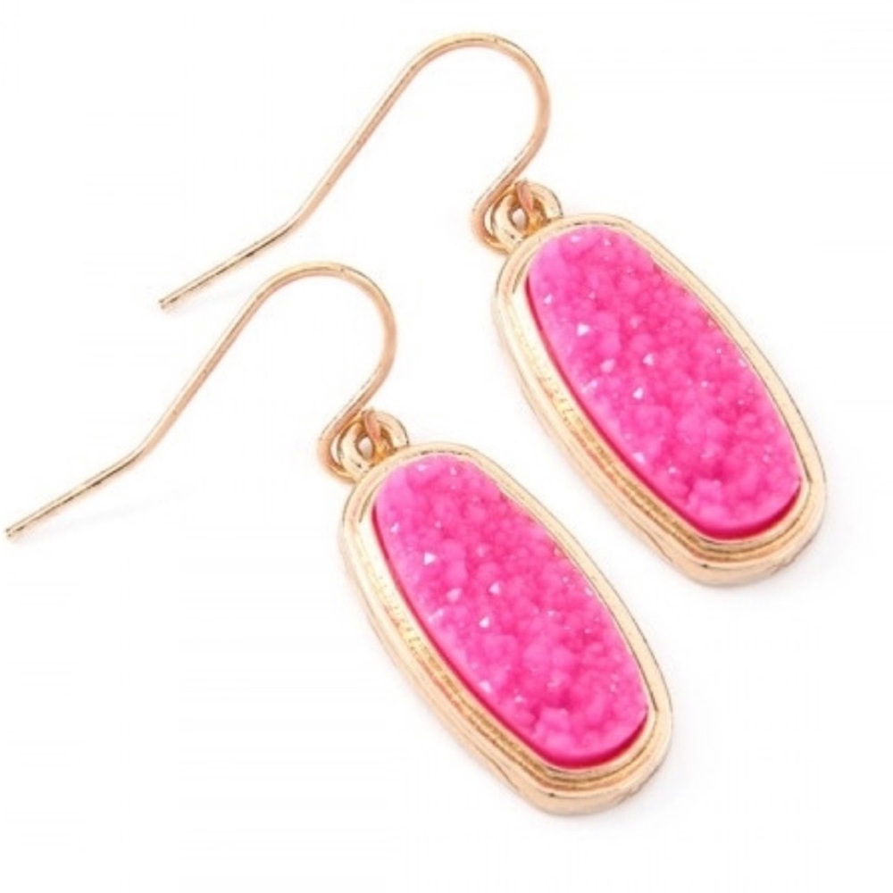 PINK | Druzy earrings